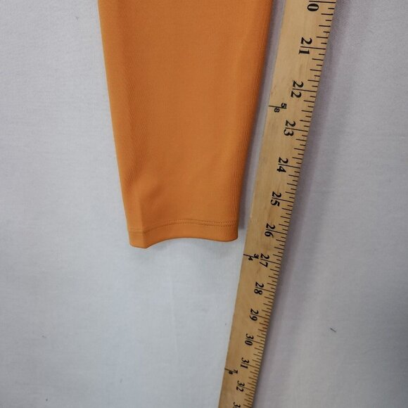 Reebok Women's Tights WOR Big Logo Size Small Workout Comfort Training Orange - Picture 11 of 16